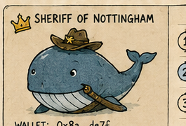 Hand-drawn whale